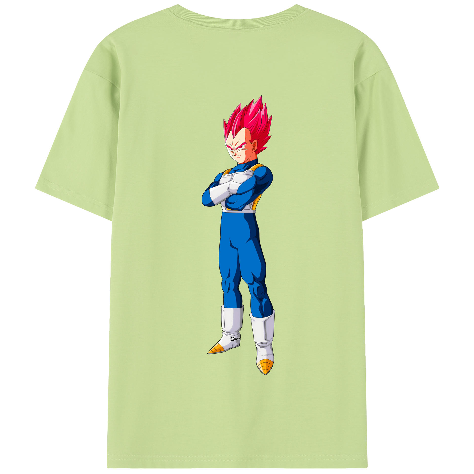 （画像用） ドラゴンボール ベジータ四世（Bejīta Yonsei）DRAGON BALL Vegeta IV 綿100％半袖Tシャツ（背面プリント）